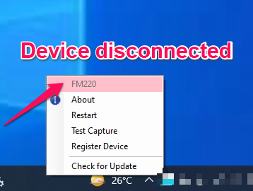 fm220 disconnected