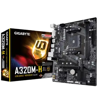 GIGABYTE A320M-H, AM4 Socket Ultra Durable Motherboard with Fast Onboard Storage with NVMe,PCIe Gen3 x4 110mm M.2