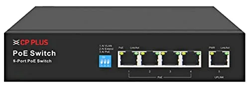 CP Plus 6 Port Fast Ethernet Switch with 4 PoE