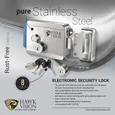 Hawkvision Pure Stainless Steel 8 Keys Electronic Security Lock