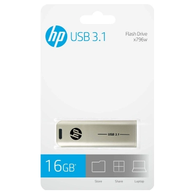 HP USB 3.0 16GB/32GB/64GB/128GB/256GB x796w Pen Drive (Silver)