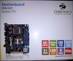 Zebronics ZEB-G31 LGA 775 Socket Motherboard for desktop