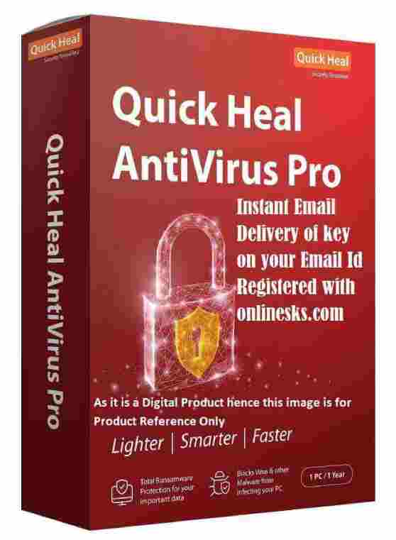 Quickheal® Antivirus Pro Windows (2pc) (Desktop) (1 year) | Radium Box