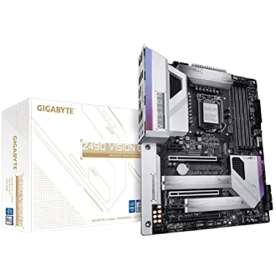 GIGABYTE Z490 Vision G with Direct 12 Phases Power Design, Intel 2.5GbE with cFosSpeed, 2-Way SLI/Crossfire Multi-Graphics